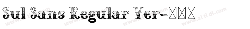Sul Sans Regular Ver字体转换